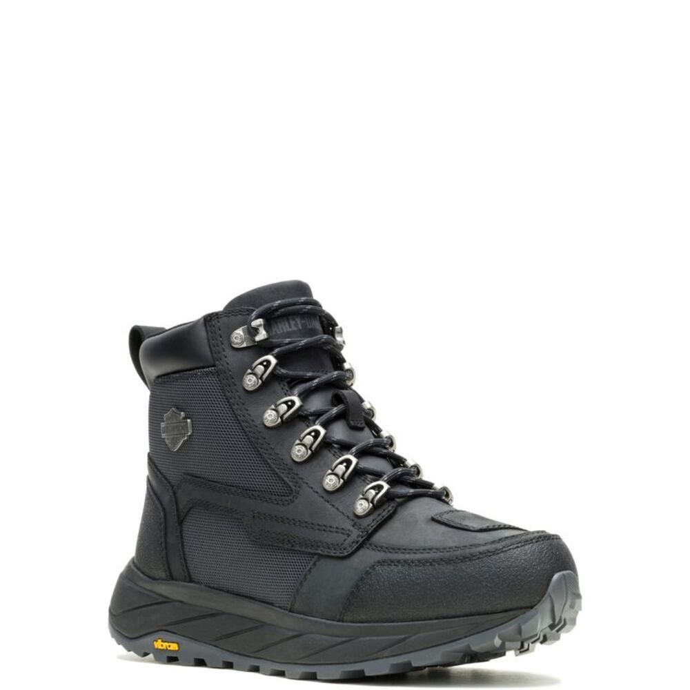 Harley-Davidson Mens Greyford 4.75 Inch Black Boots (NWT) - Picture 3 of 7